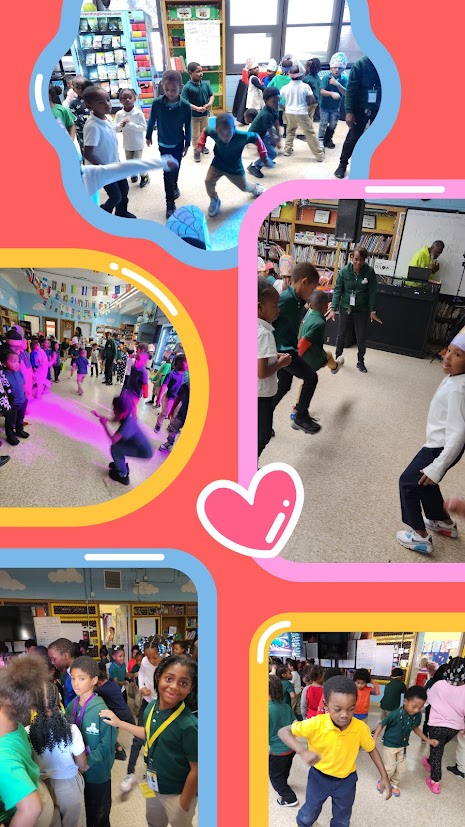 Students play games and dance during karaoke party